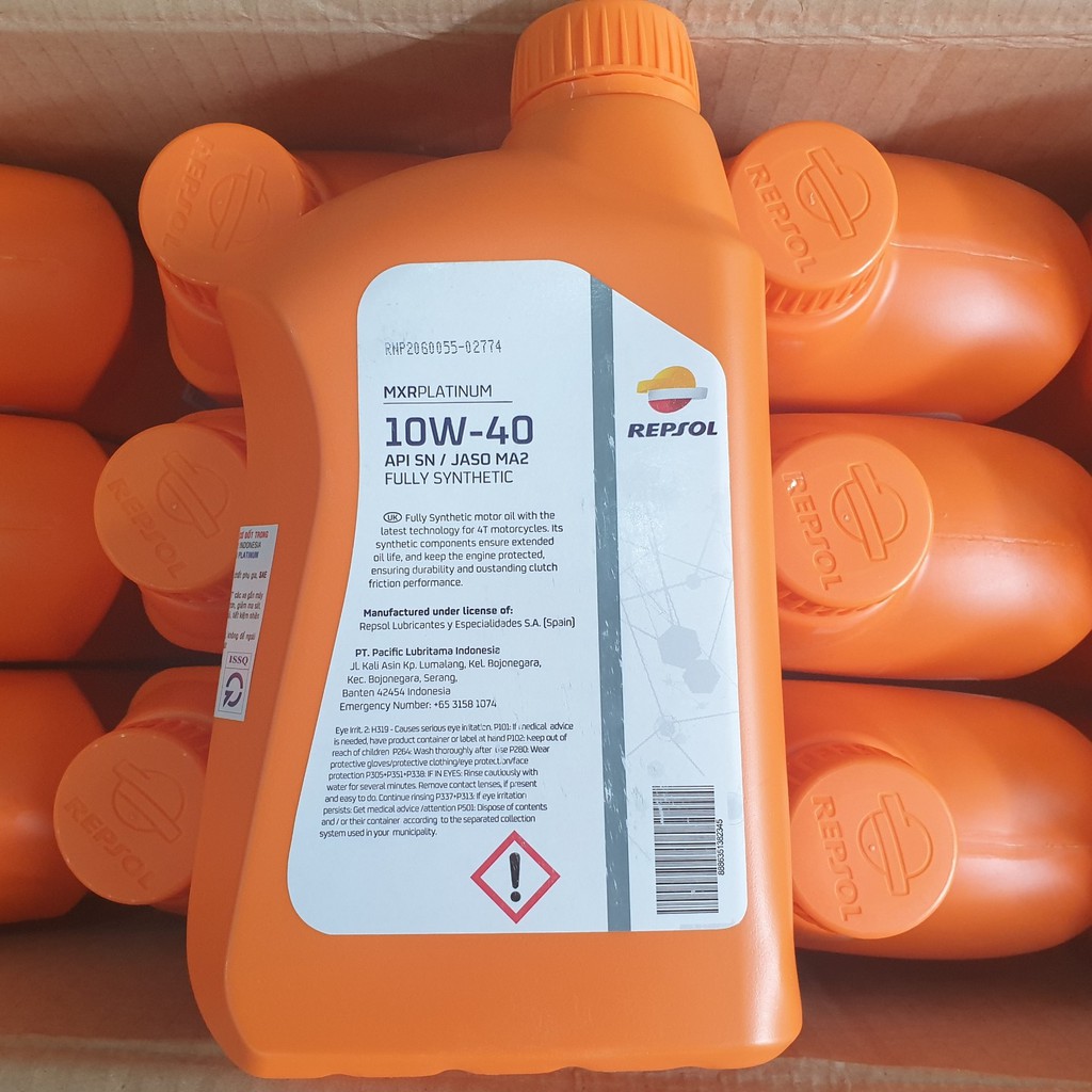 Nhớt Repsol MXR Platinum 10w40 API SN / JASO MA2