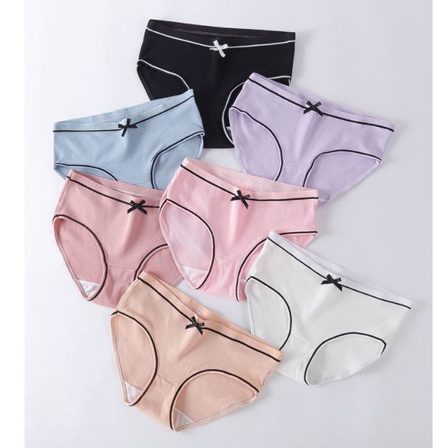 Quần lót nữ Cotton tăm Gân cao cấp kháng khuẩn, mềm mại.