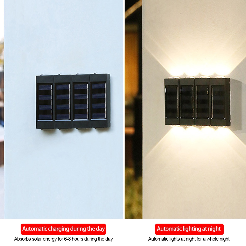Đèn LED Gắn Tường Sử Dụng Năng Lượng Mặt Trời Chống Nước Tiện Lợi