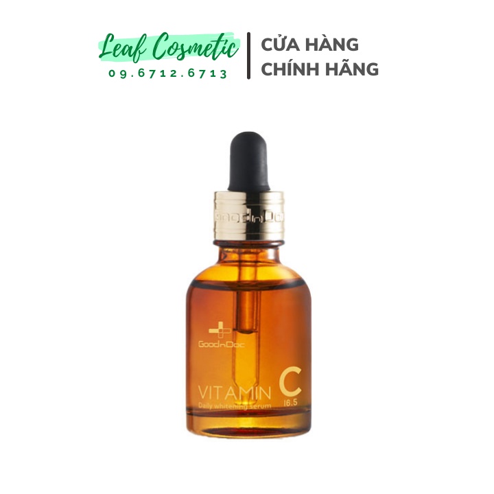 [ HÀNG CÔNG TY ] Serum Vitamin C Mờ Thâm Nám Trắng Da Goodndoc Vitamin C 16.5 Daily Whitening Serum 30ml