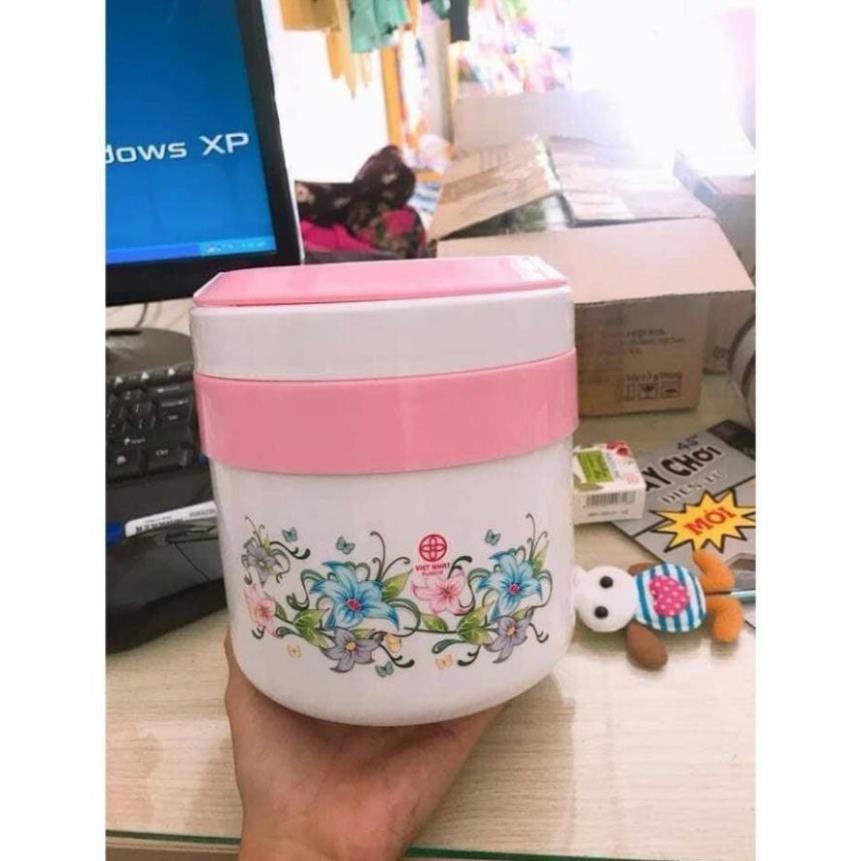 ( hang hot) Cà mên siêu giữ nhiệt 2 ngăn Việt Nhật plastic - Cặp lồng giữ nhiệt tiện dụng