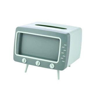 Hộp nhựa đựng giấy ăn để bàn dạng rút thiết kế hình tivi siêu xịn có khe cắm điện thoại thông minh, KHUYẾN MÃI SỐC
