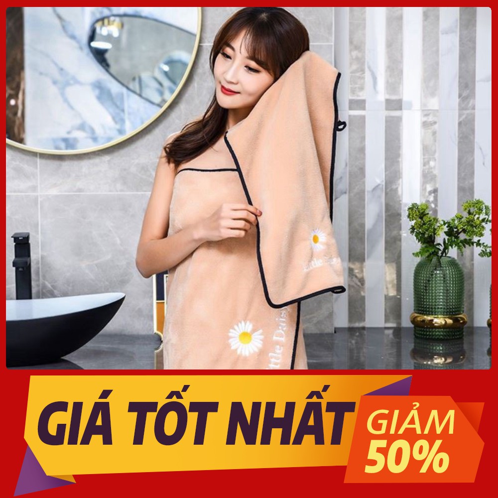 [Sale toàn shop] SET 2 KHĂN TẮM + KHĂN MẶT XUẤT HÀN HOA CÚC