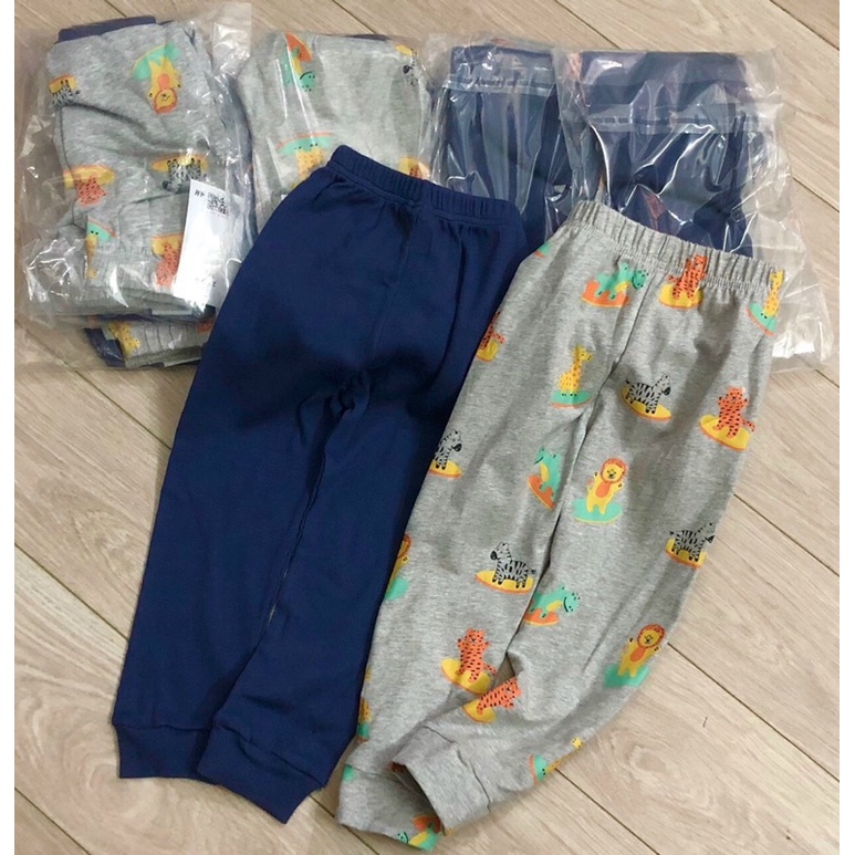 Set 2 quần dài thu đông HM chất thun cotton cho bé trai