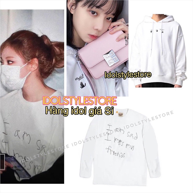 Áo thun dài tay như NingNing và áo mũ như Winter Aespa