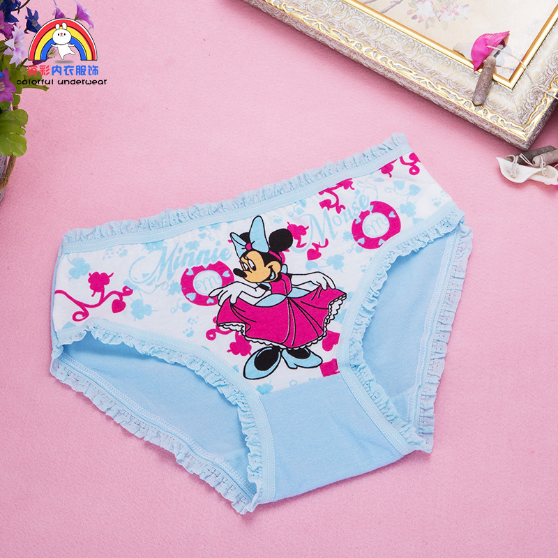 Quần lót cotton in hình chuột mickey minnie xinh xắn cho bé gái
