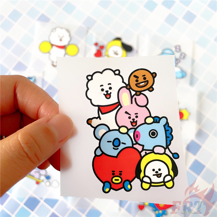 ✪ Miếng Dán Trang Trí In Hình Phong Cách Nhóm Nhạc BT21 ✪ 1 Miếng Dán Trang Trí Công Tắc Nhiệt
