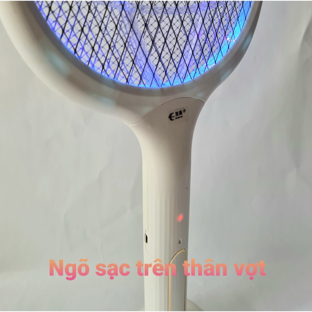 HOT - Vợt Muỗi Thông Minh Kiêm Đèn Tự Động Bắt Muỗi - Vợt Muỗi Đa năng 3 Trong 1 - Kèm Đế và Dây Sạc USB