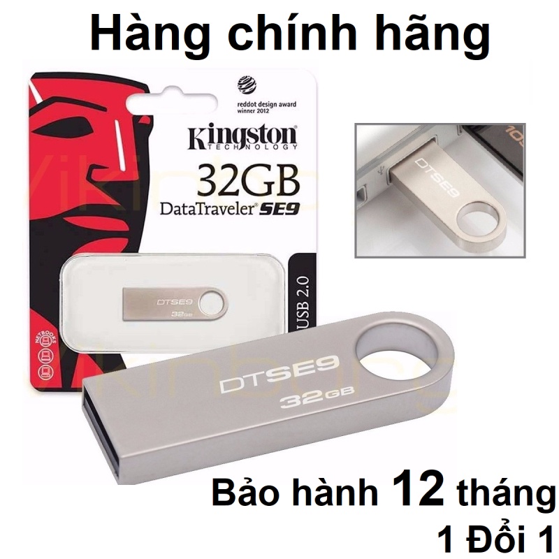 [FREESHIP⚡️]USB Kingston SE9 128GB 64GB 32GB 16GB 8GB Cao cấp, nhỏ gọn, Tiện sử dụng - Bảo hành 1 đổi 1