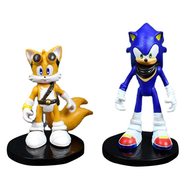 Bộ 6 Mô Hình Nhân Vật Sonic the Hedgehog Bằng Kim Loại Kèm Hộp Quà