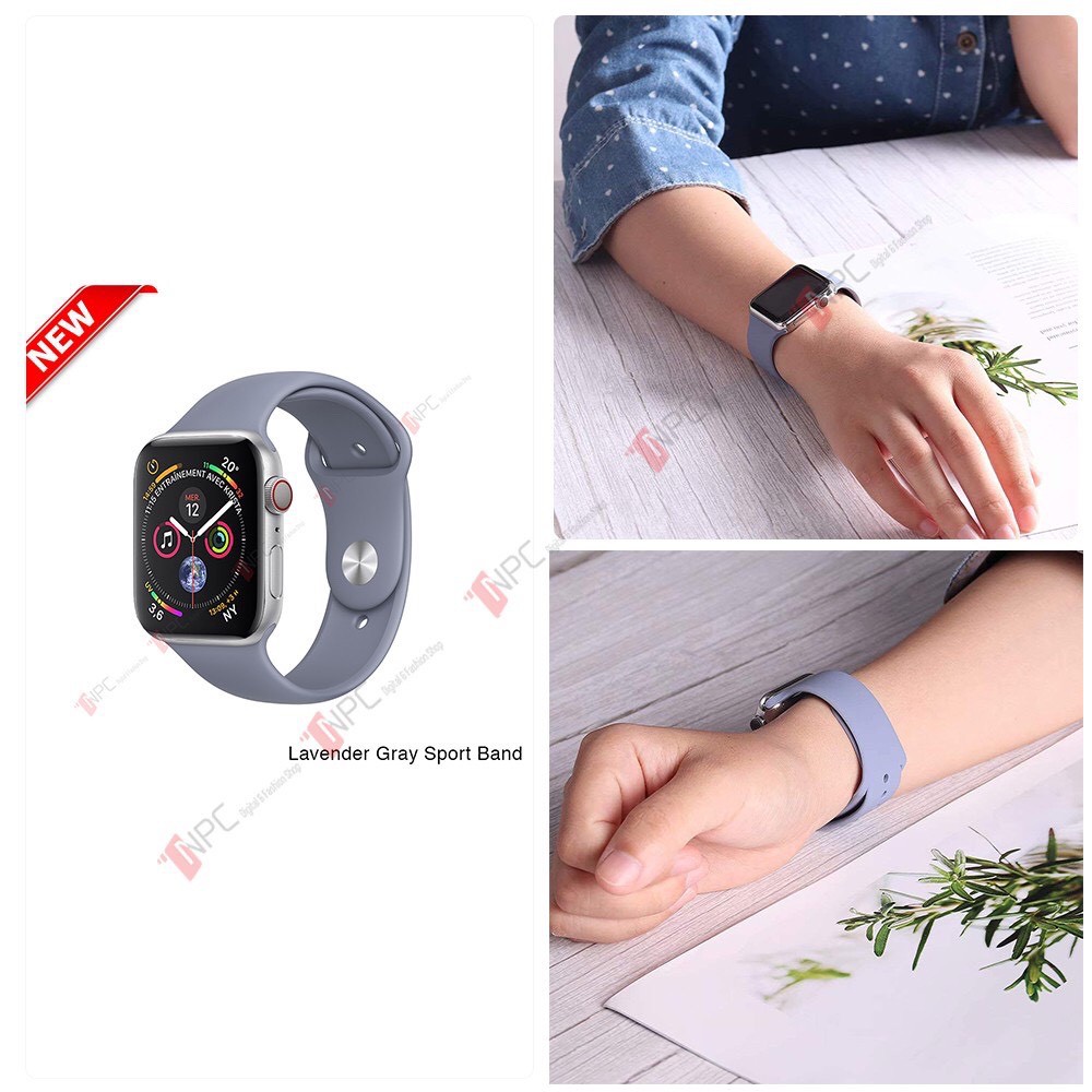 Dây silicon thay thế dành cho đồng hồ Apple 38mm 40mm 42mm 44mm Series 6/5/4/3/2/1