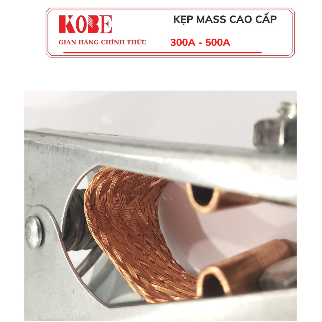 Kẹp mass KOBE cao cấp 300A - 500A cho máy hàn điện