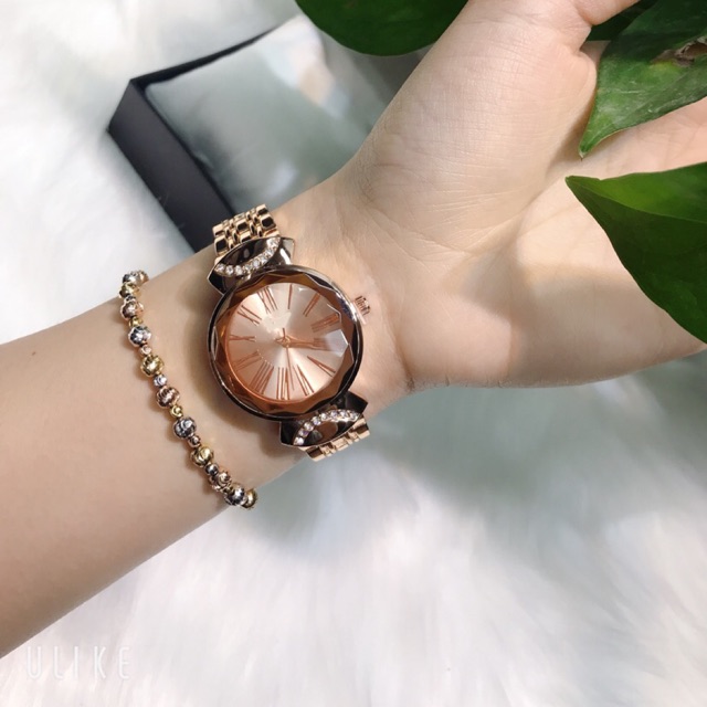 Đồng Hồ Nữ Dio Vàng Hồng Dây Kim Loại Chống Gỉ