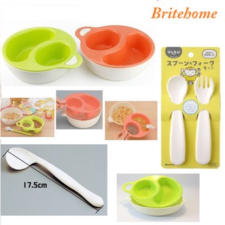 Bộ Bát Ăn Dặm, Thìa, Nĩa Ăn Dặm Cho Bé Hàng Nội Địa Nhật Bằng Nhựa Cao Cấp