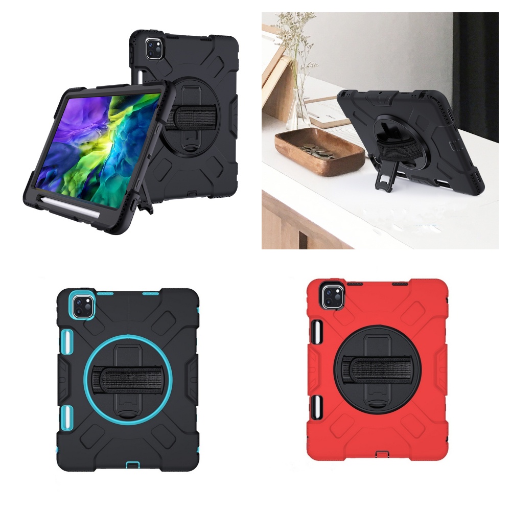 Ốp chống sốc tay xoay 360 độ có cài cho bút Apple Pencil 2 có giá đỡ dựng máy cho iPad Pro 11inch 2018 2020 2021 M1