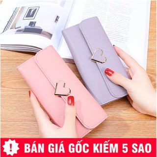 Ví dài nữ khuy trái tim xinh tươi p1132