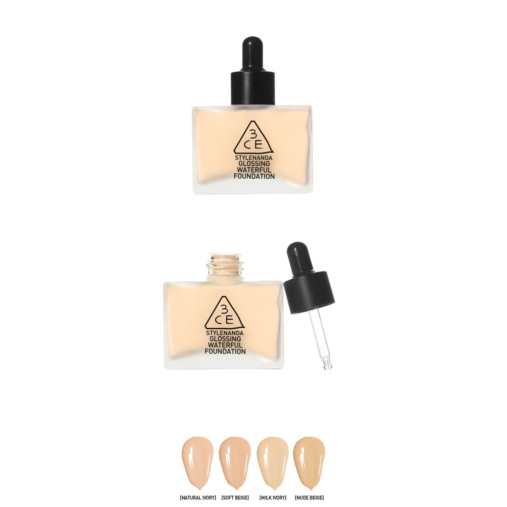 KEM NỀN DẠNG LỎNG [3CE] GLOSSING WATERFUL FOUNDATION