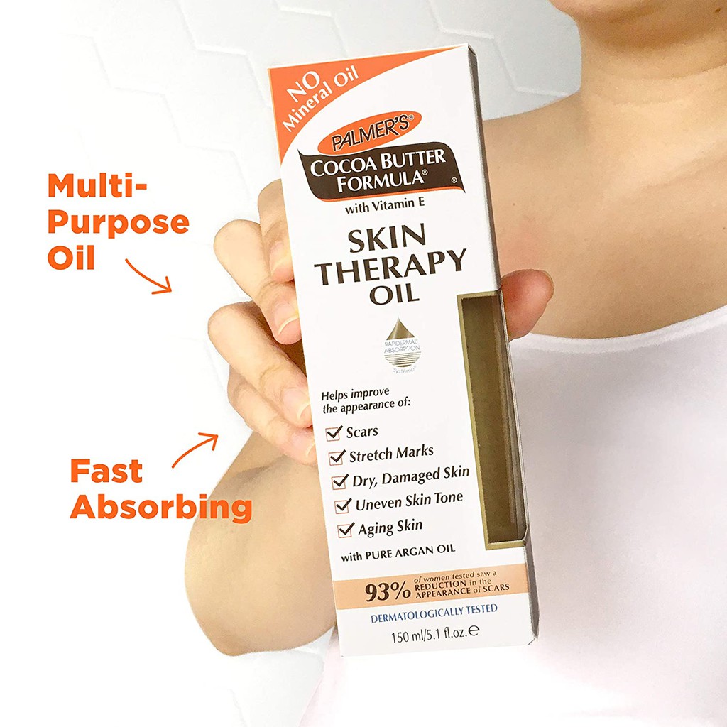 Dầu dưỡng ẩm đa năng Palmer's Cocoa Butter Formula Skin Therapy Moisturizing Body Oil with Vitamin E 150ml (Mỹ)