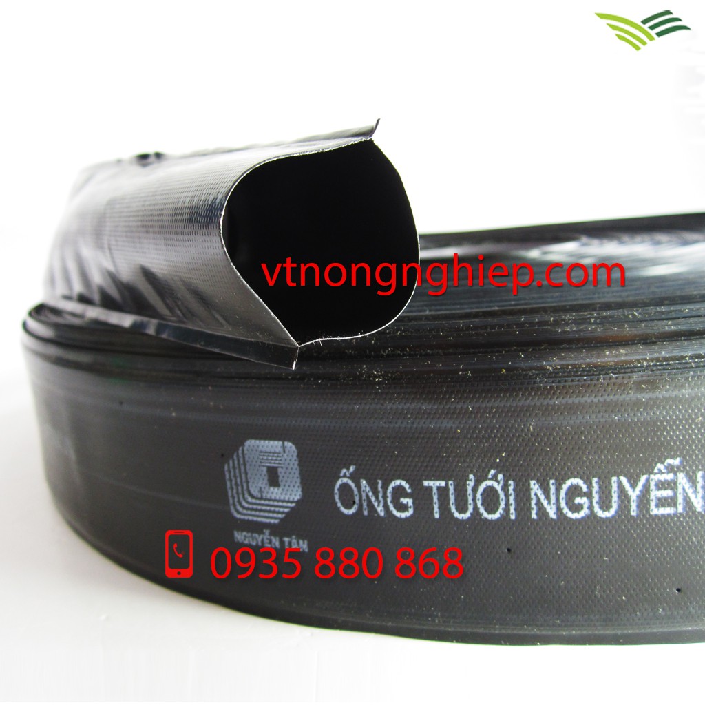 200m Ống tưới Nguyễn Tân Ø34mm đục 5 lỗ. Ống dẹp phun mưa có biên