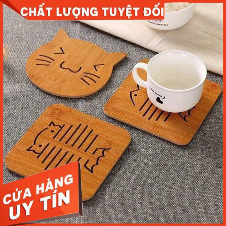 Tấm lót nồi bằng gỗ tre nhiều hình