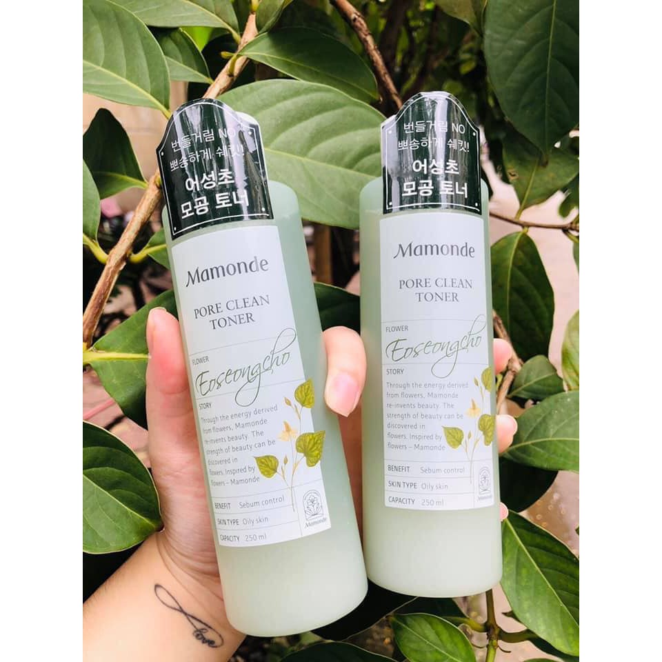 Toner Mamonde Rau Diếp Cá Pore Clean Eoseongcho, Nước hoa hồng Mamonde rau diếp cá cho da nhạy cảm thu nhỏ lỗ chân lông