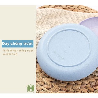 Dĩa tròn nhựa lúa mạch kích thước 15cm