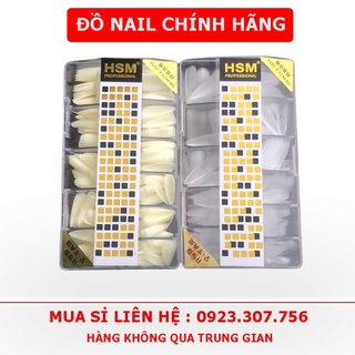 Móng úp tay hsm nhám sẵn chính hãng phom nhọn dài , hộp 500 móng đủ size , dẻo , độ đàn hồi cao