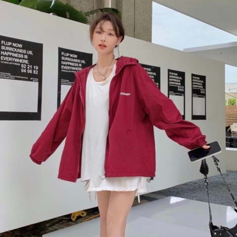 ZHELIHANGFEI Áo Khoác Chống Nắng Tay Dài Dáng Rộng Dễ Phối Đồ