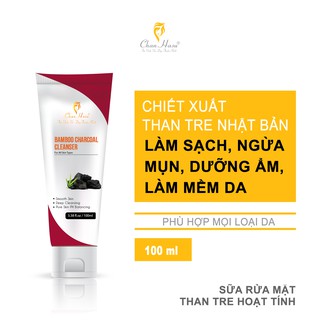 Sữa Rửa Mặt Than Tre Không Tạo Bọt - Cho Mọi Loại Da - Chan Hasu | Tuýp 100ml
