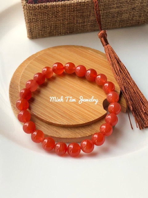 Vòng tay mã não Vip cỏ bốn lá bạc-Minh Tâm Jewelry