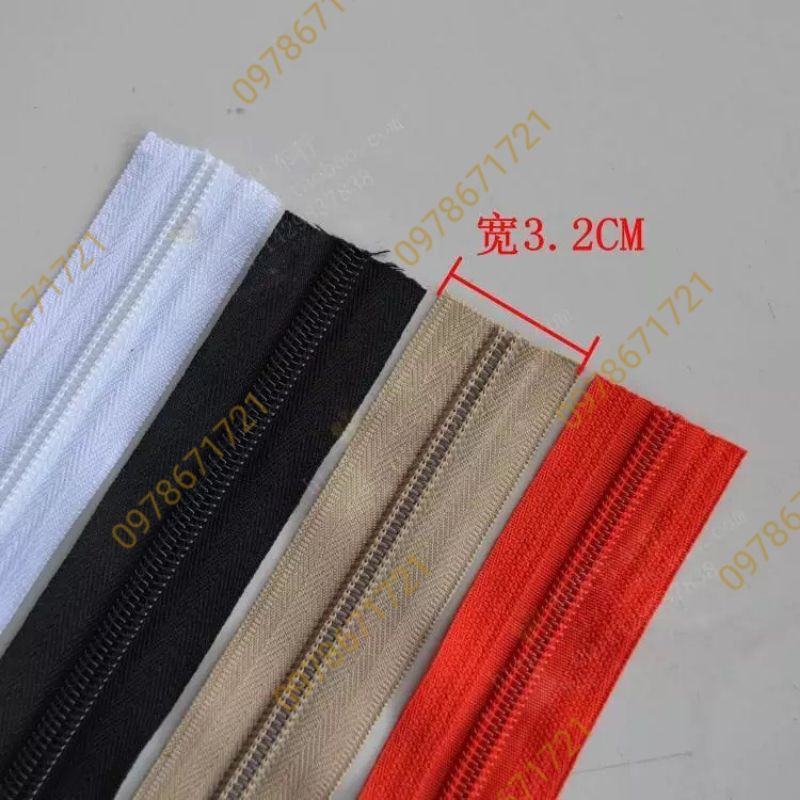 dây khoá mét cước răng 5