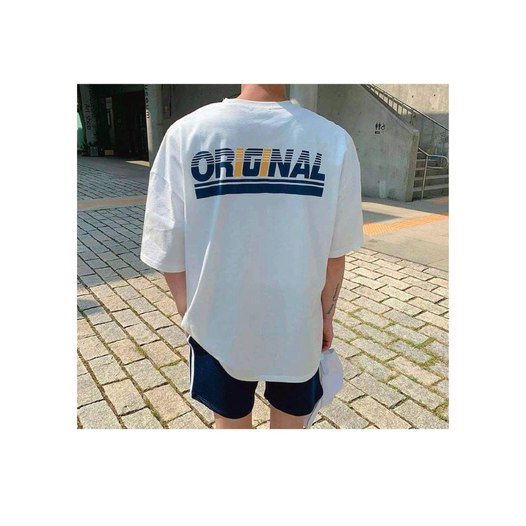 Áo thun Unisex Eleven Original in chữ EO, Form Oversize Màu ĐEN