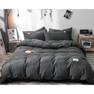 Bộ Ga Trải Giường (Hình Thật) Chần Bông Xám Trơn Cotton Tici M2*2M-M4*2M- M6*2M-M8*2M