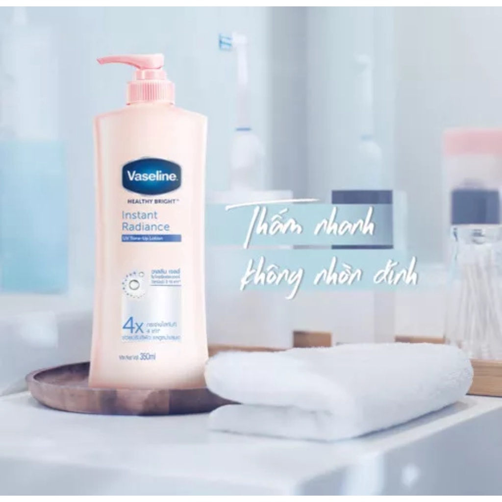Sữa dưỡng thể dưỡng sáng da tức thì VASELINE Healthy Bright Instant Radiance 350ML/chai