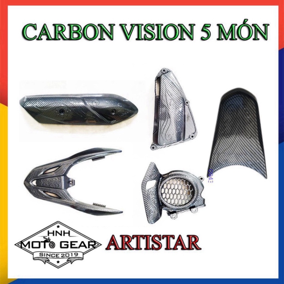 Ốp Carbon Vision 2021 Chính Hãng Artista ( 5 Món )