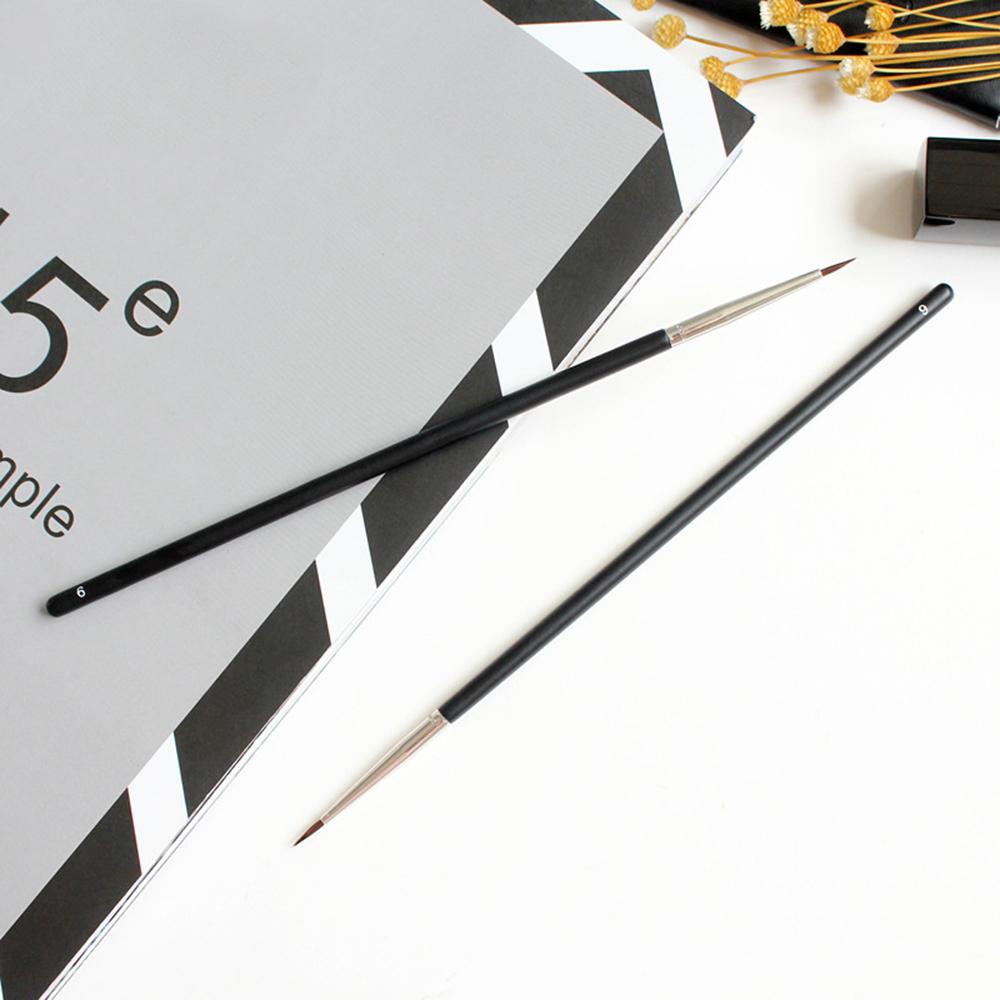 Cọ Đánh Kem Kẻ Mắt &amp; Lông Mày Màu Đen