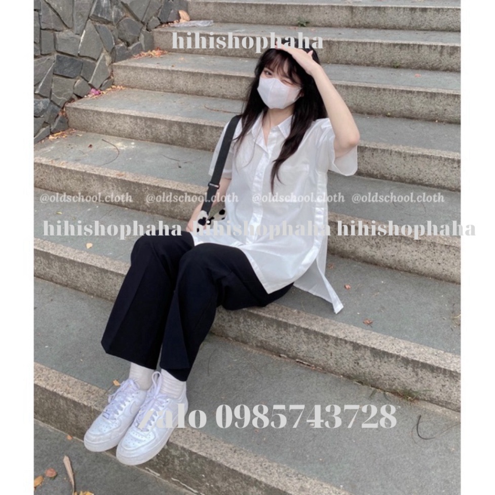 Áo kiểu nữ , Áo sơ mi xẻ cúc bên cách điệu phong cách Hàn Quốc A2444 hihishophaha | BigBuy360 - bigbuy360.vn