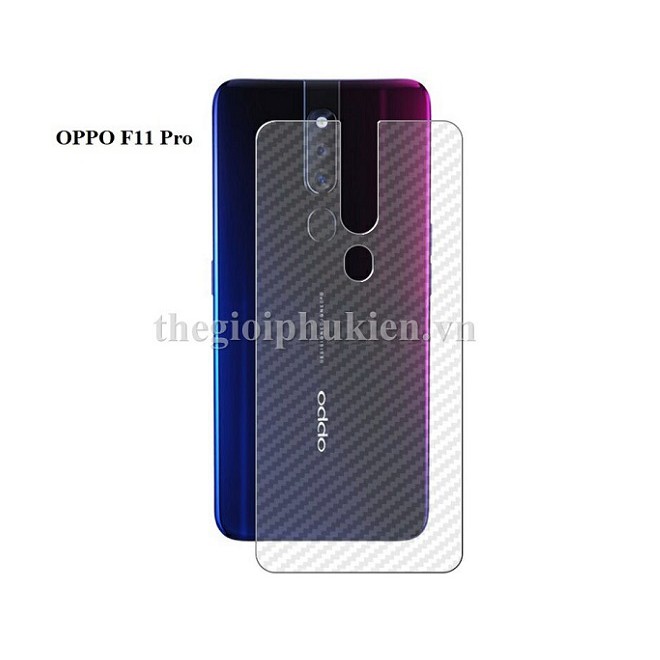 Miếng dán lưng vân carbon, các bon OPPO F11 OPRO