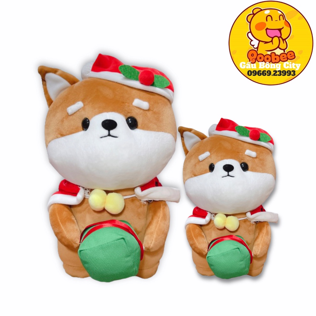 Gấu Bông Chó Shiba Người Tuyết Tuần Lộc - Merry Christmas - Giáng Sinh Noel - Ông Già Nô En Quà Tặng Thú Nhồi Bông