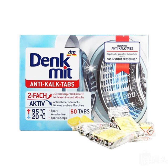 Viên vệ sinh tẩy lòng máy giặt Denkmit Đức