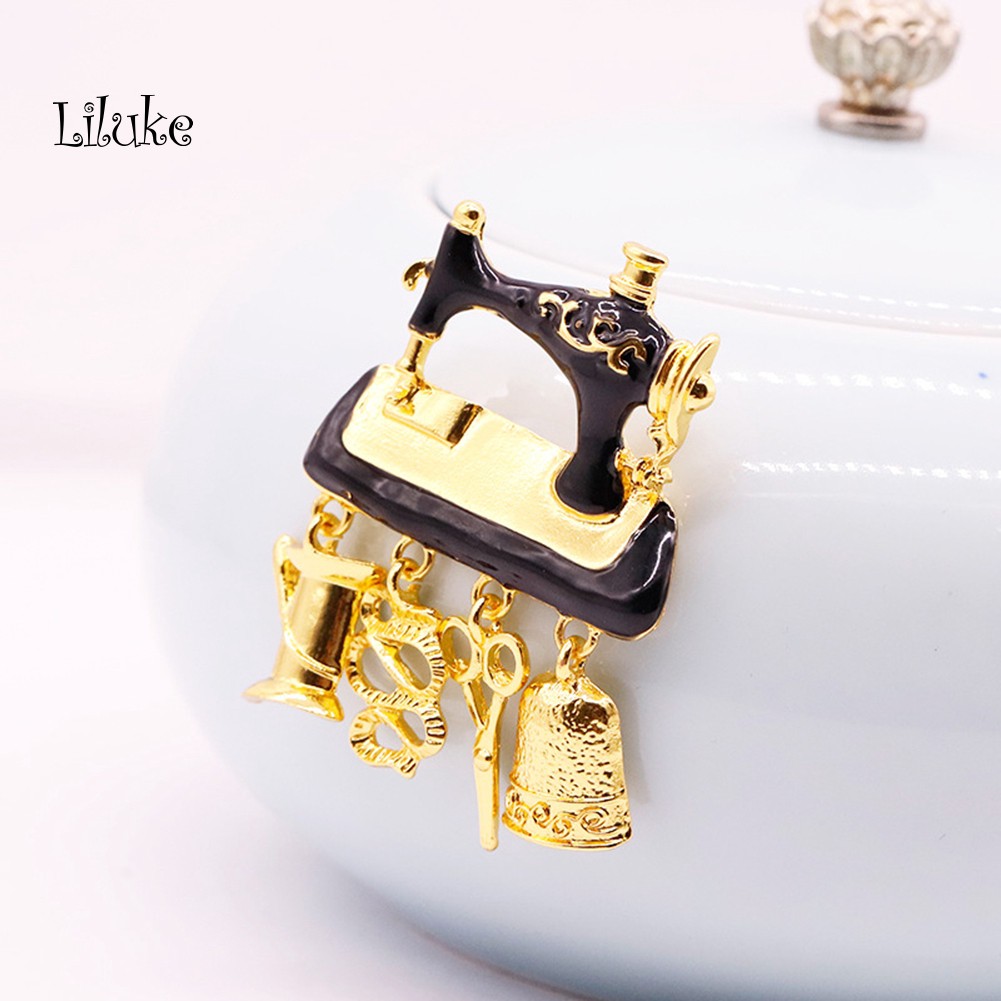 【LK】Women Vintage Sewing Machine Brooch Pin Shirt Sweater Neck Clip Backpack Badge | BigBuy360 - bigbuy360.vn
