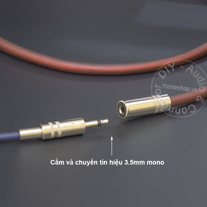 Dây 6.5 ra 3.5 mono cắm micro cho Loa kéo Máy trợ giảng DIY 0.2M đến 3M