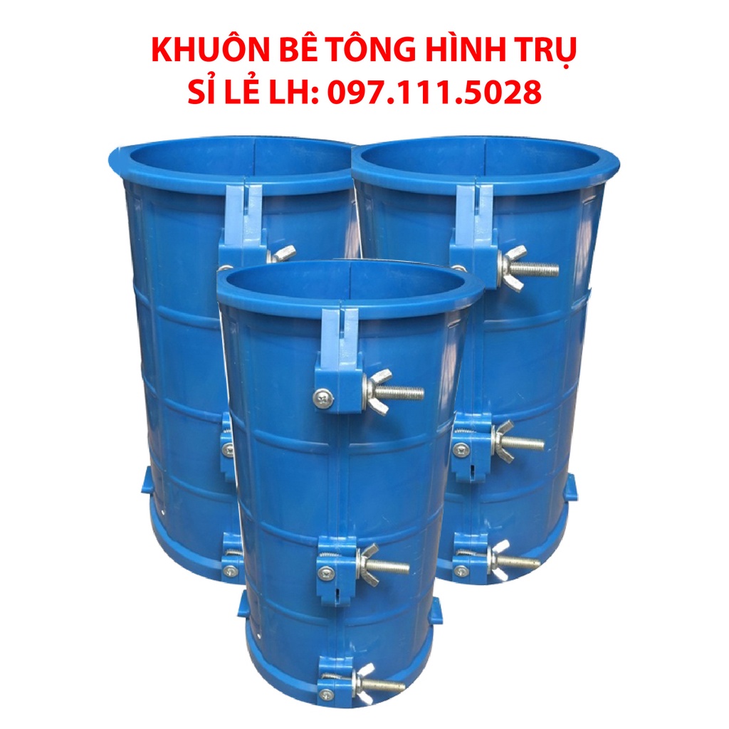 Khuôn bê tông hình trụ, Khuôn đúc mẫu bê tông hình trụ bằng nhựa ABS màu xanh chính hãng Sỉ lẻ