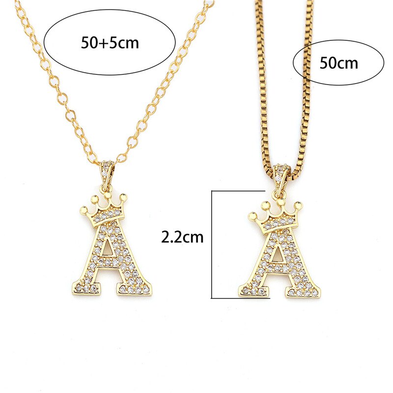 Vòng cổ Mặt Chữ Cái Từ A-Z Đính Đá Zircon Sang Trọng