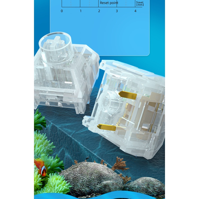 KAILH BOX JELLYFISH linear switch Công Tắc Bàn Phím Cơ Kailh Box clicky Switch