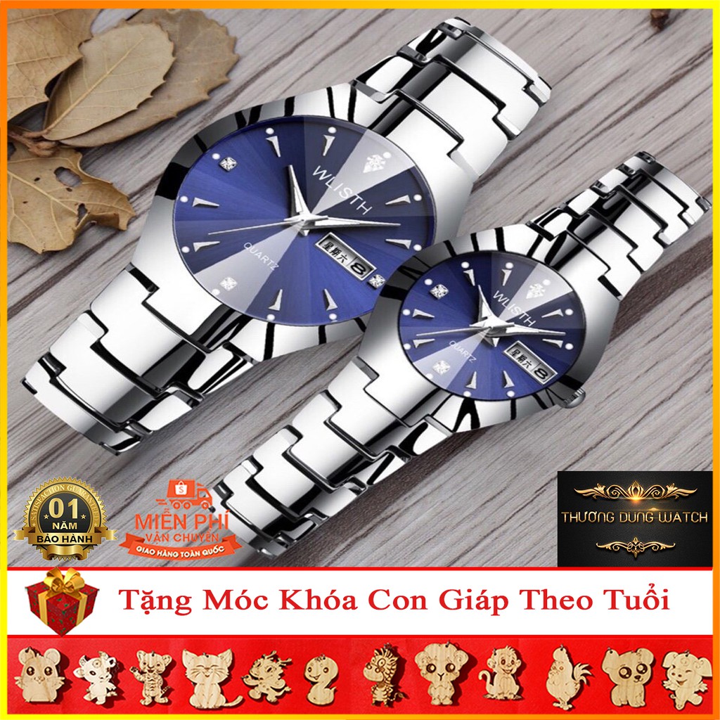 Đồng Hồ Wlisth Cặp Nam Nữ Chính Hãng Dây Thép Mặt Tròn MS120 | BigBuy360 - bigbuy360.vn