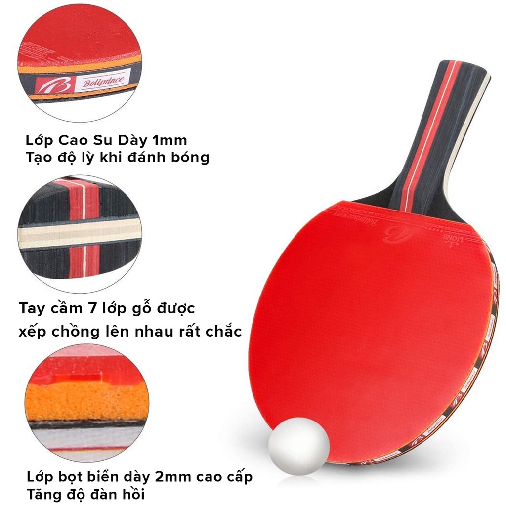Combo 2 Vợt Bóng Bàn Tặng Kèm 3 Quả Bóng Bàn Cao Cấp – Bộ Chơi Bóng Bàn Hãng  Amalife