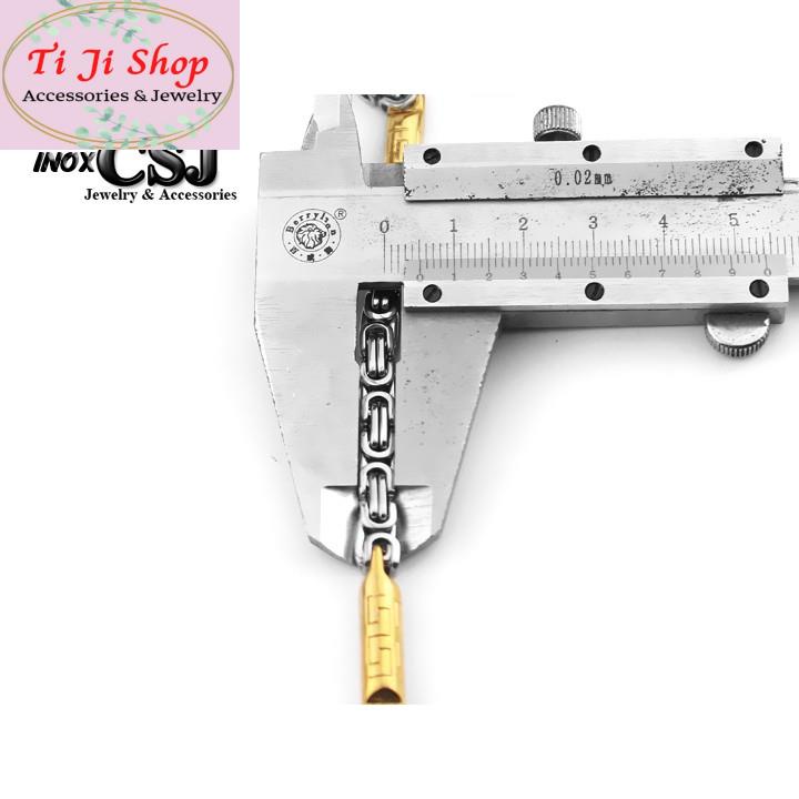 DÂY CHUYỀN NAM INOX 5LY ZICZAC ĐOẠN MẠ VÀNG đẹp mà chất