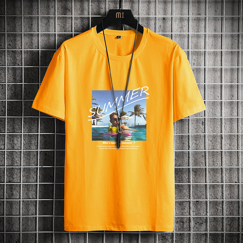 Áo thun dáng rộng cổ tròn thời trang cho nam size M-4XL