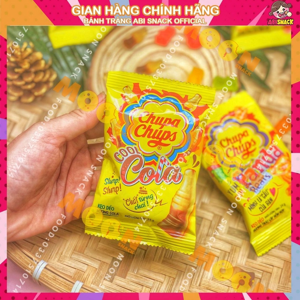 Kẹo dẻo chupa chups Chip Chip Trái Cây Hỗn Hợp Gấu Panda Bears/Cool Cola Cola 24g pudding thạch kẹo dẻo